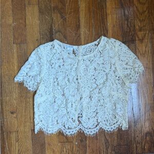 Jenny Yoo BHLDN Cream Lace Top